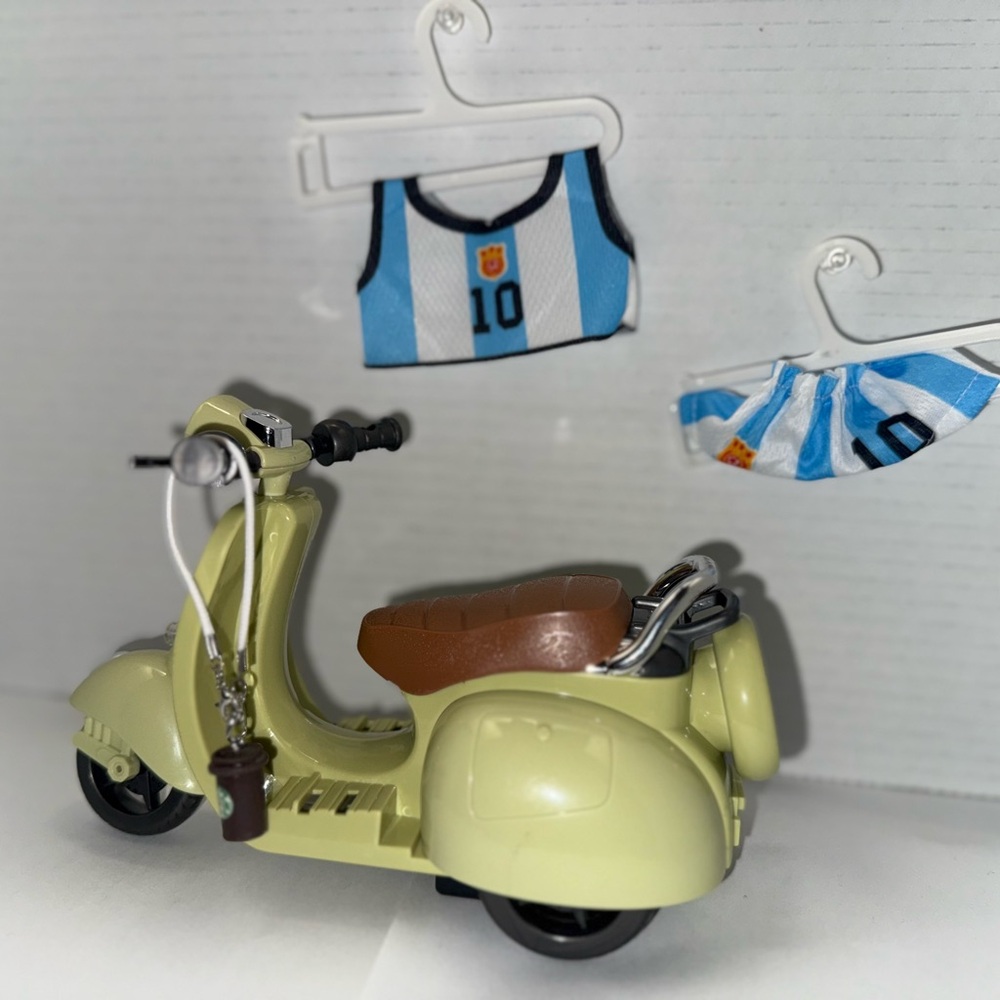 Yellow and Brown Vintage Toy Scooter